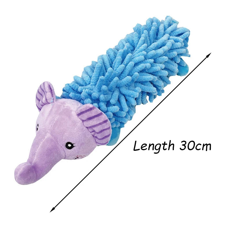 Strong Dog Plush Stuffed Toys with Squeaky Cute Animal Shape Pet Chew Toy for Small Medium Dogs Chihuahua Husky Clean Teeth Tool