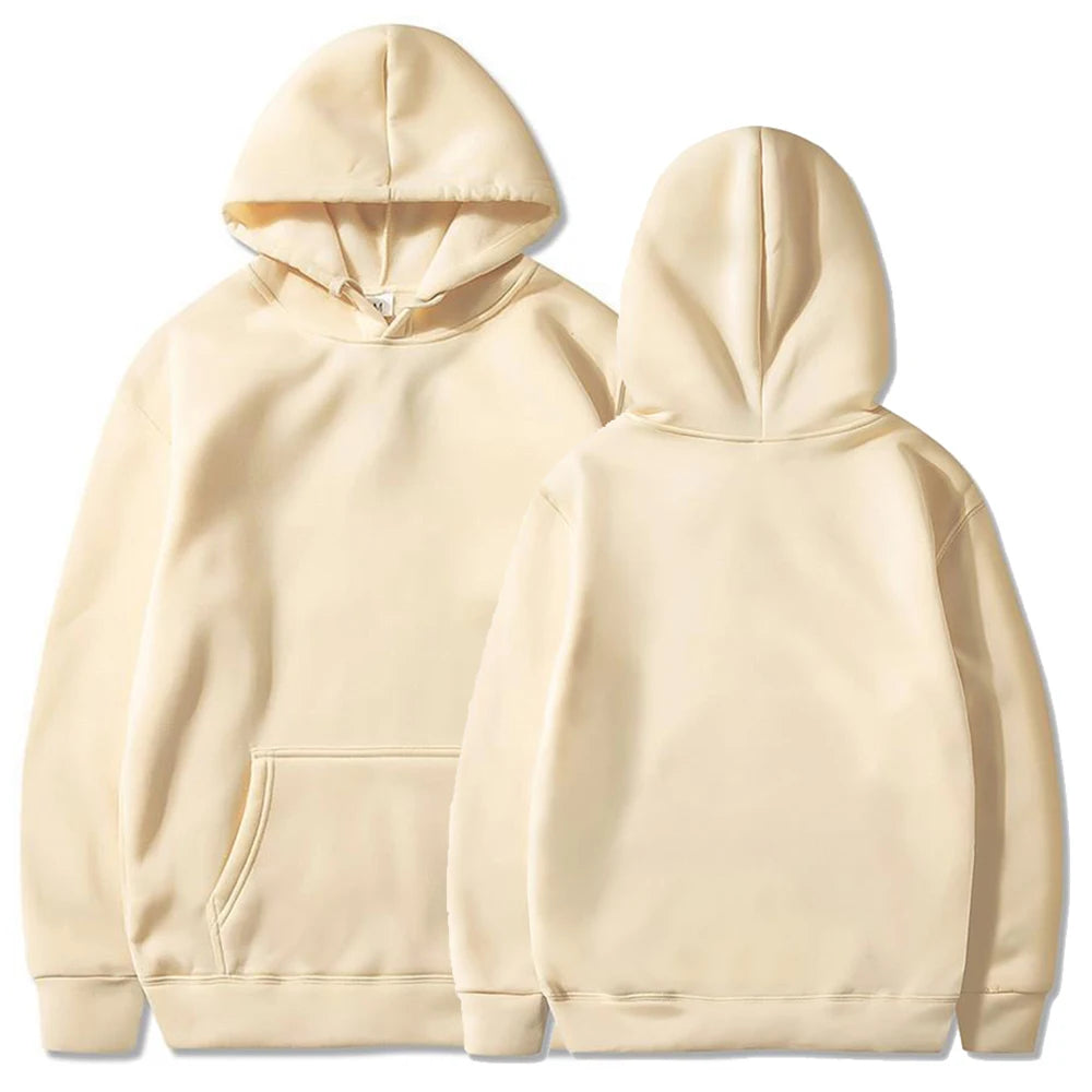 Fashion Casual Fleece Hoodies Men Wholesale Plain White Pullover Hoodie Unisex Cheap Sweatshirt With Hood Polerones Para Hombre