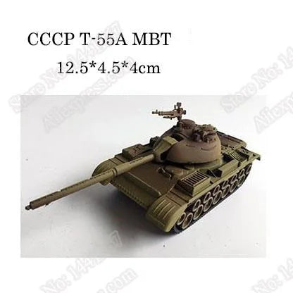 1pcs 1:72 4D Plastic Assemble Tank Kits World War II Model Puzzle Assembling Military Sand Table Toys For Children