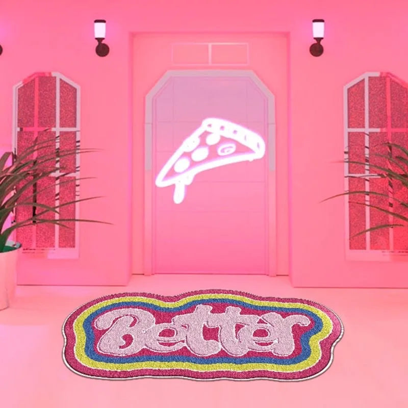 VIKAMA Funny Art Imitation Cashmere Carpet Special-Shaped Living Room Bedroom Decoration Bed Blanket Entry Door Non-Slip Mat