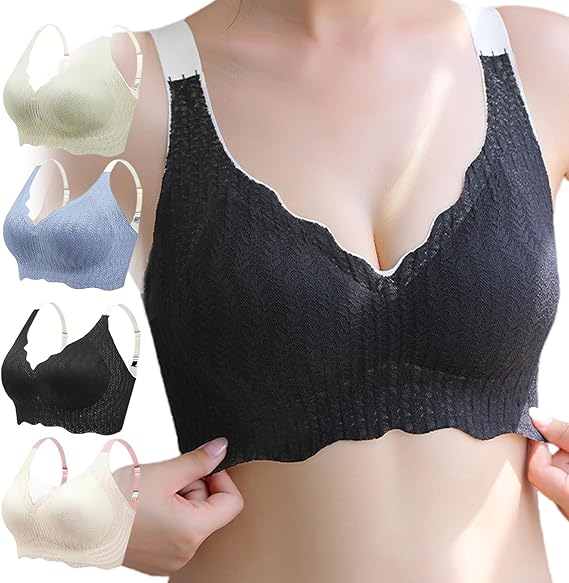PISPARA Bra, Womens Bras, PISPARA Thin Comfortable Full Cup Woman Gathered Without Underwire