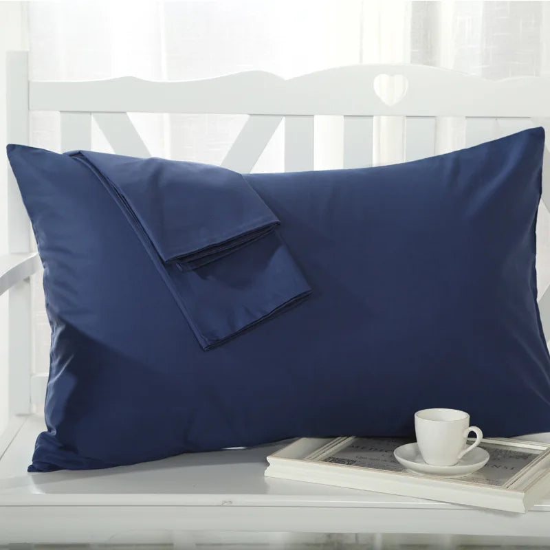 48x74cm Cotton Pillowcase Soft Comfortable Solid Color Pillow Case Queen King Sleeping Pillows Covers Pillowcases Home Textile