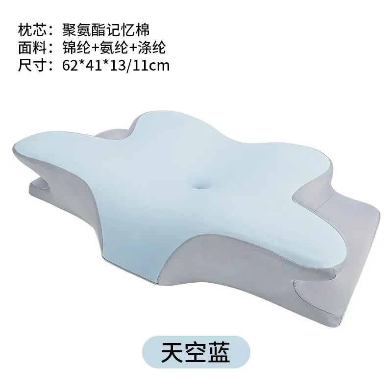 Memory Foam Pillows Butterfly Shaped Relaxing Cervical Slow Rebound Neck Pillow Pain Relief Sleeping Orthopedic Pillow Beding