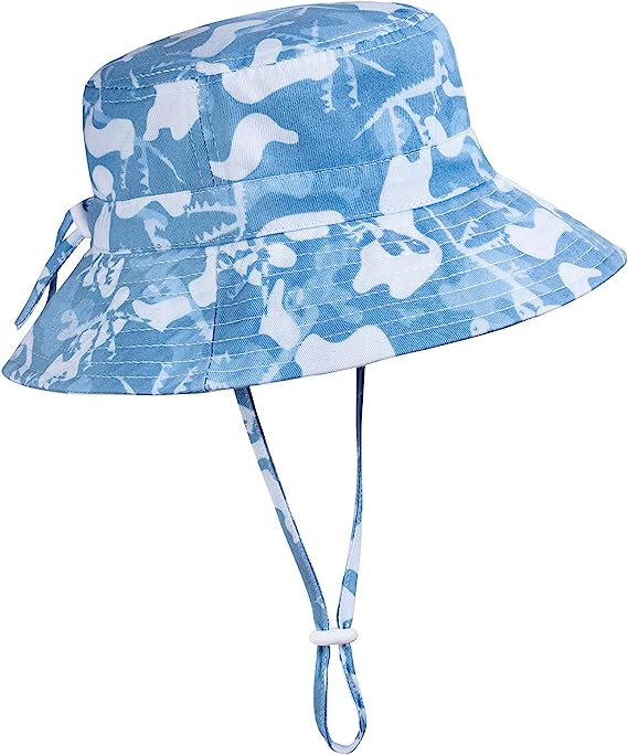 LUCKYSONG Adjustable Wide Brim Sun Hat - Summer Bucket Hat  for Infant Toddler and Kids UPF 50+