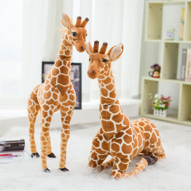 Huge Real Life Giraffe Plush Toys Cute Stuffed Animal Dolls Soft Simulation Giraffe Doll Birthday Gift Kids Toy Bedroom Decor