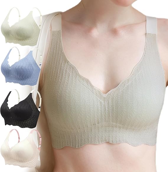 PISPARA Bra, Womens Bras, PISPARA Thin Comfortable Full Cup Woman Gathered Without Underwire