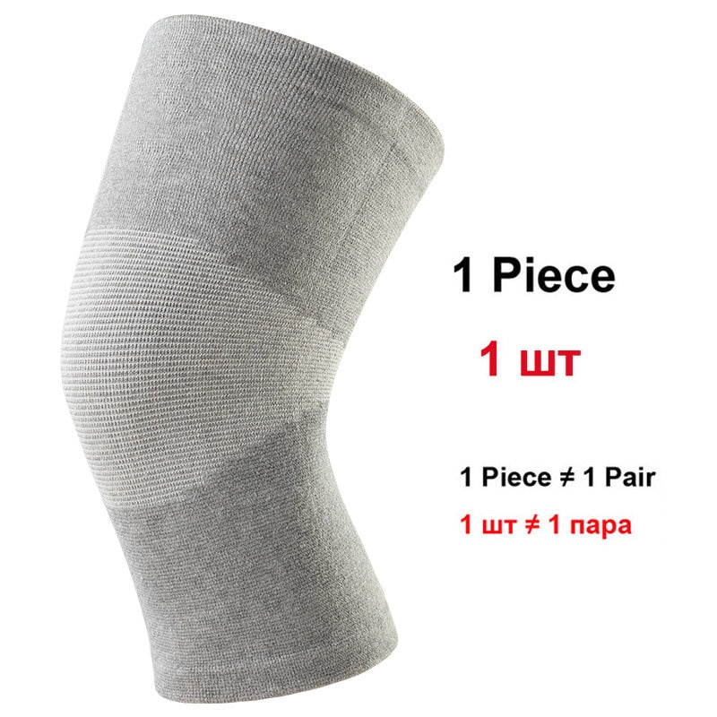 Knee Support Protector 1 Pcs Leg Arthritis Injury Gym Sleeve Elasticated Bandage knee Pad Charcoal Knitted Kneepads Warm