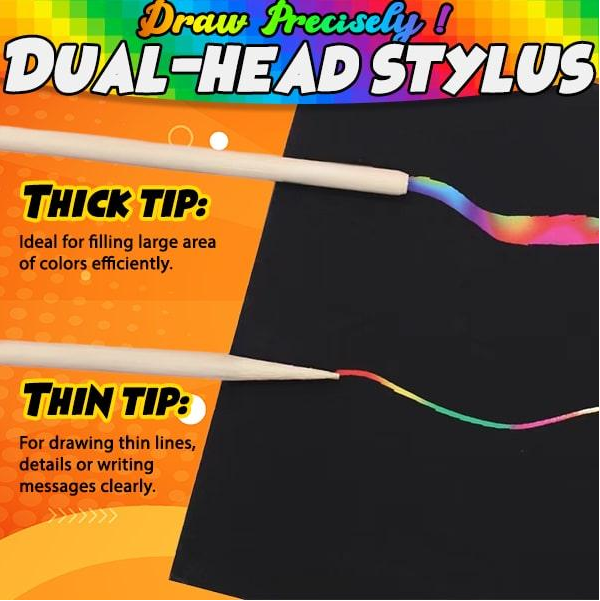 Free-Drawing Rainbow Magic Scratch Art Book