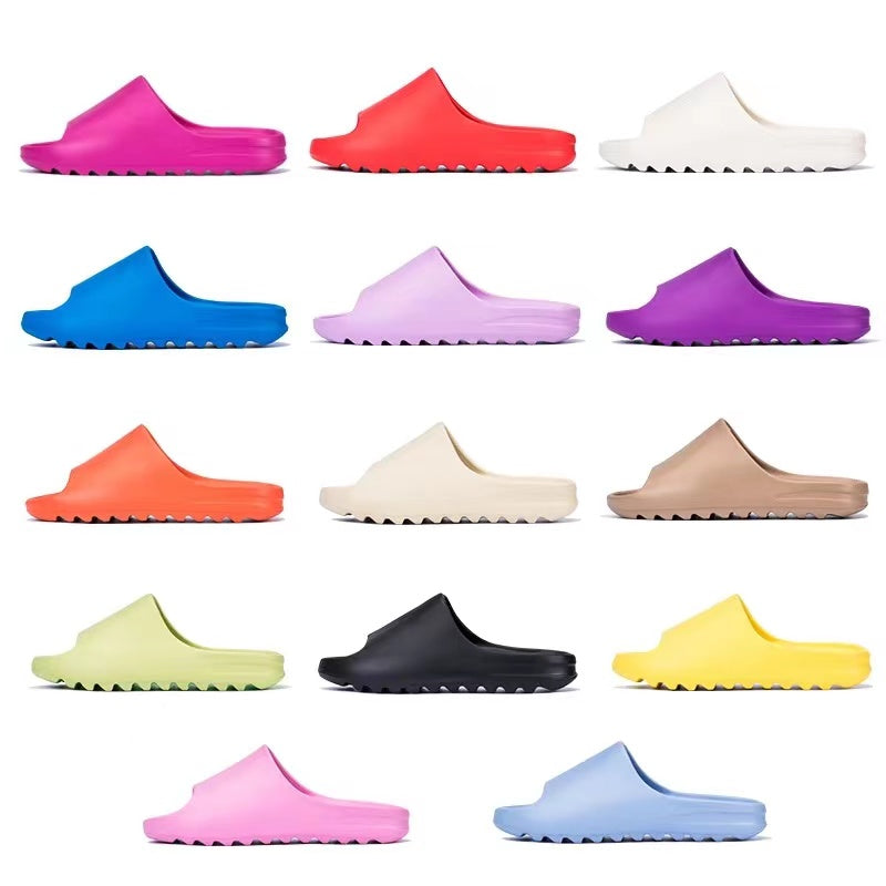 Summer Home Men Slippers Simple Solid Color Shoes Non-slip Bathroom Slides  Flops Couples Unisex Platform Slippers