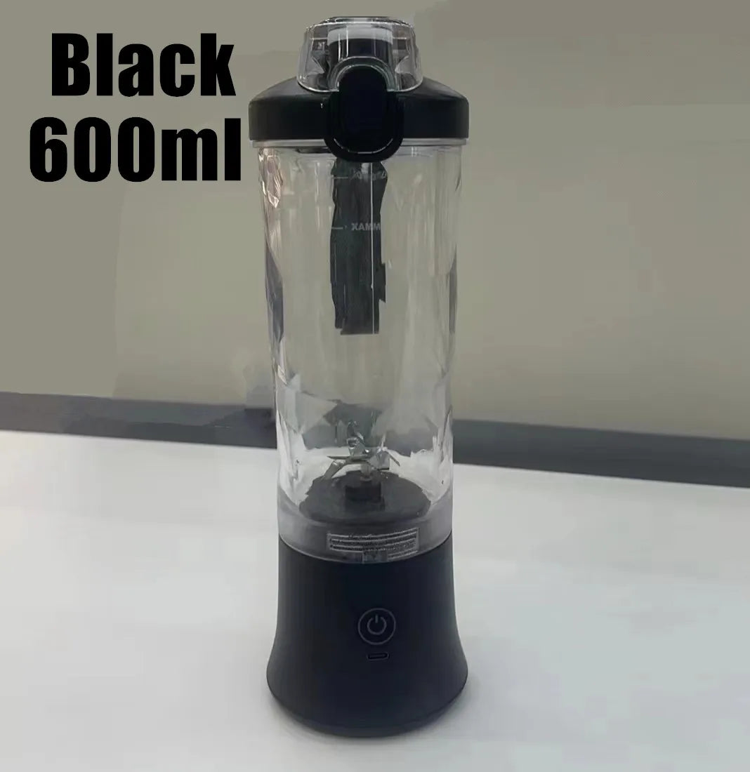 Portable Blender 600ML Electric Juicer Fruit Mixers 4000mAh USB Rechargeable Smoothie Mini Blender Personal Juicer