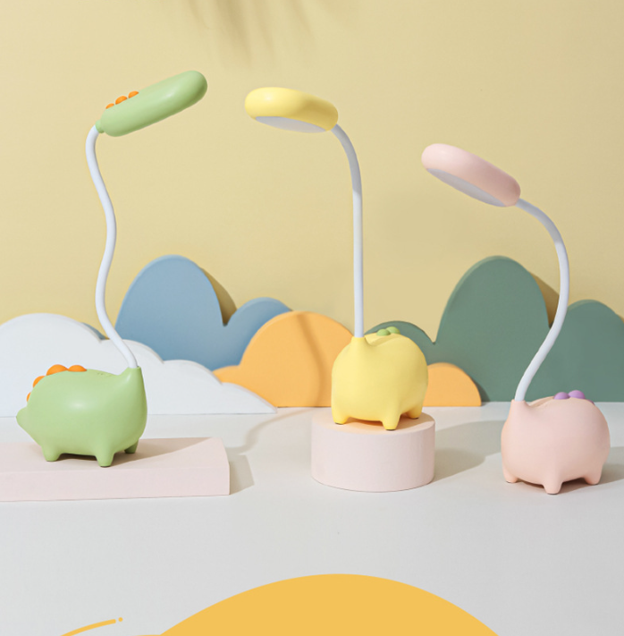 Cute small desk lamp eye protection USB rechargeable study special student dormitory bedside lamp children led desk reading light
