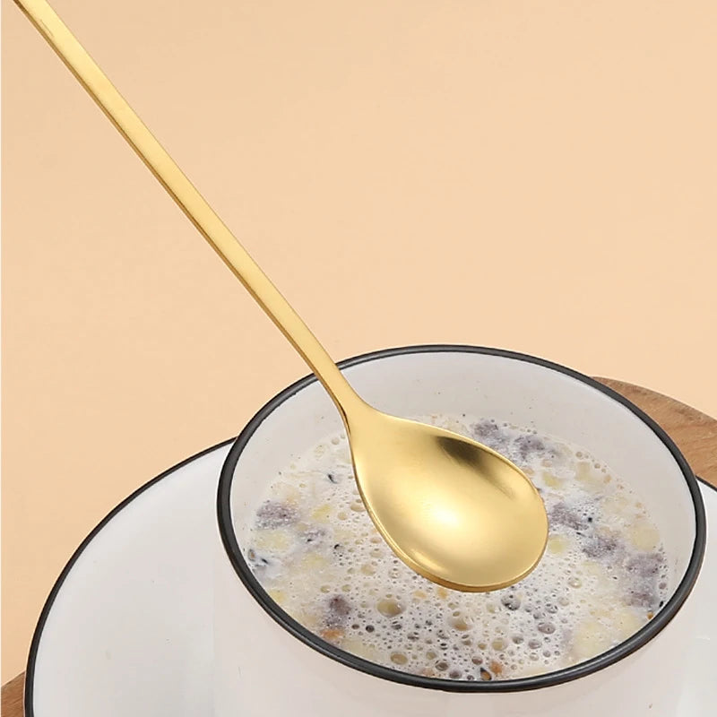 Stainless Steel Crown Spoon Dessert Spoon Bird Nest Spoon Stirring Spoon Creative Souvenir Spoon Coffee Spoon Ice Cream Spoon
