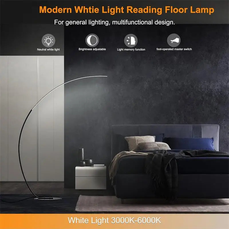 Nordic LED Corner Light  Floor Lamps Black White C APP Remote Dimmable Floor Lights Stand Light For Dining Living Room Decor
