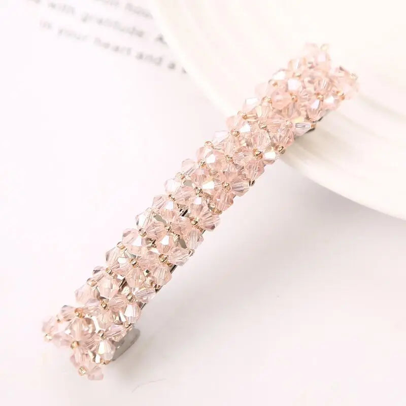 Korean Fashion 7 Colors Crystal Hair Clips Elegant Women Geometric Barrettes Hairpins Hairgrips Girls Headwear Hair Accessories