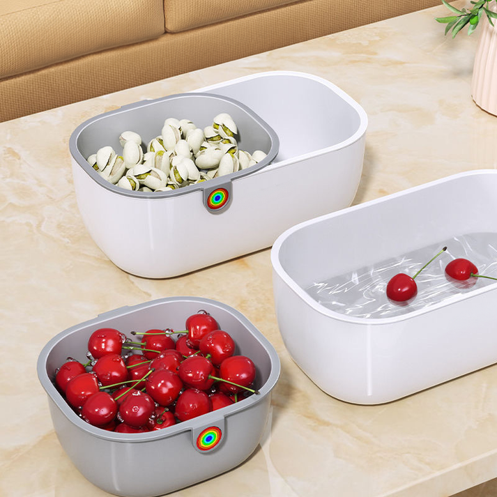 Snack Bowl with Waste Bin | 2-in-1 Double Bowl for Nuts & Snacks | SnackNest