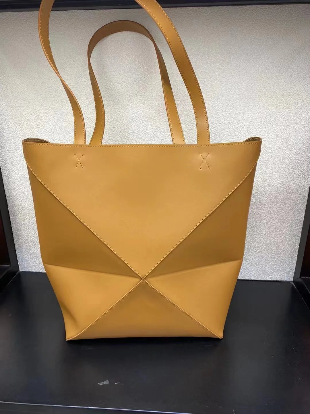 2023 New All Cowhide Deformation Geometry Tote Bag Single Shoulder Oblique Straddle Handheld Women's Bag with Large Capacity