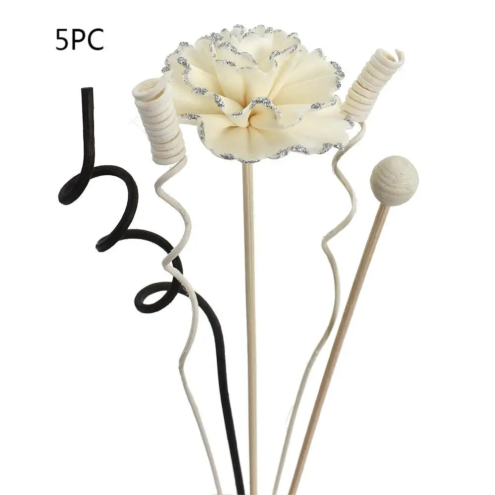 Rose flower Rattan Sticks Fireless Fragrances Reed Diffuser Stick Ornaments Home Decor