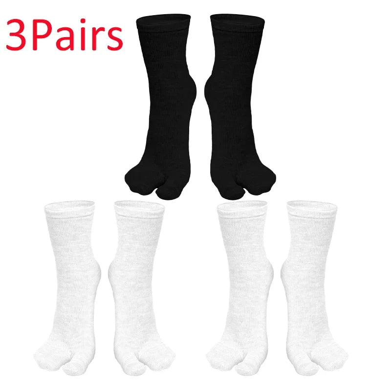 Fashion Japanese Style Tabi Toe Socks for Men Women Summer Fiber Two Finger Socks Kimono Flip Flop Sandal Split Tabi Toe Sock