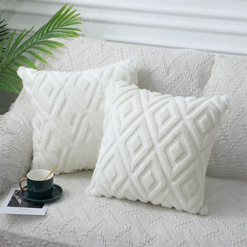 Olanly Throw Pillow Cover Cotton Couch Cushion Cover 45x45cm Sofa Pillowcase Solid Home Living Bedroom Decor Pillow Case 50x50