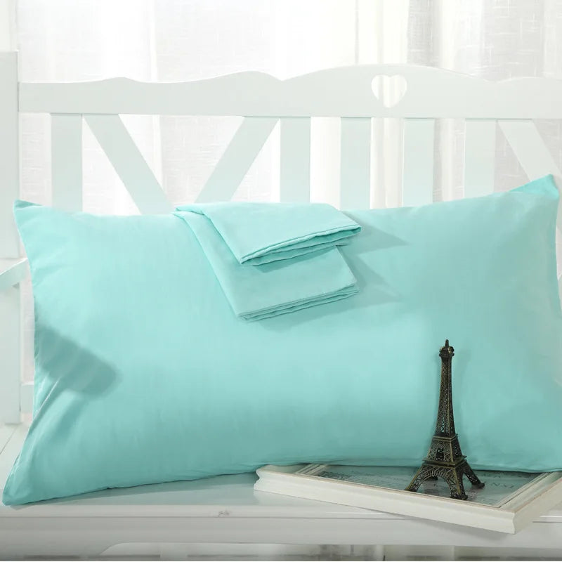 1pcs Pure Cotton Pillowcase Soft 100% Egyptian Cotton Soft 300 Thread Count New Solid Color Pillow Cover Multi-color travesseiro