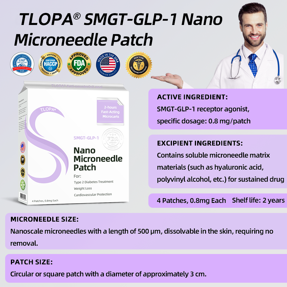 [See results in 7 days]🌹TLOPA® SMGT-GLP-1 Nano Microneedle Patch（Painless, long-lasting, addressing diabetes, obesity, and cardiovascular diseases)🌹