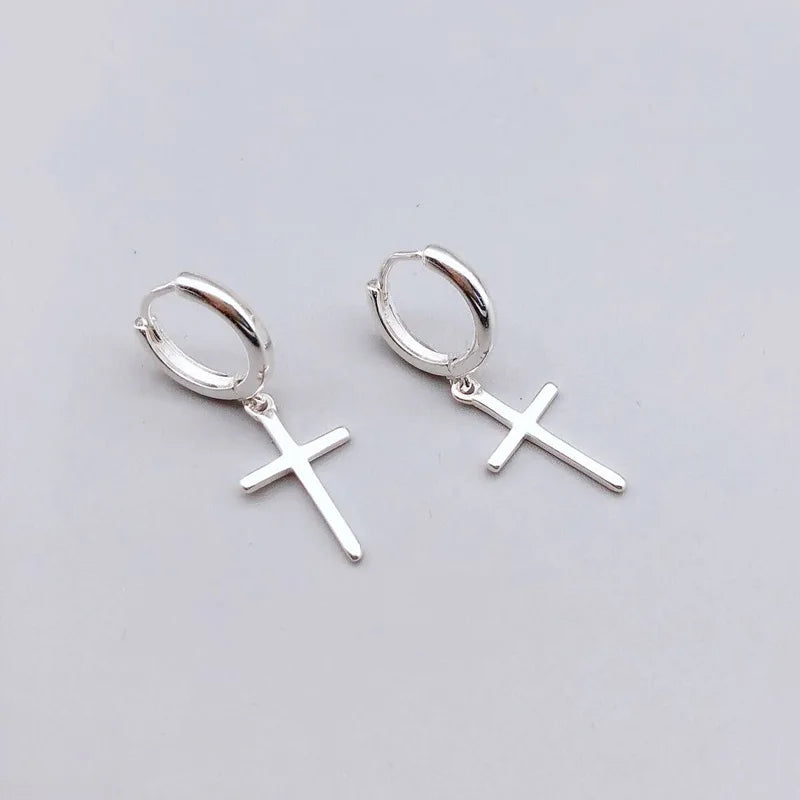 New Arrival 925 Sterling Silver Earrings Cross Stud Earrings For Women Birthday Gift  Earings Fashion Jewelry