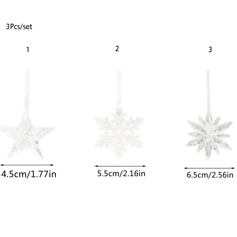 Exquisite Transparent Transparent Snowflakes Pendants DIY