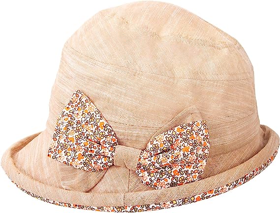 Women's Foldable Floral Bucket Hat Rolled Brim with Bowknot