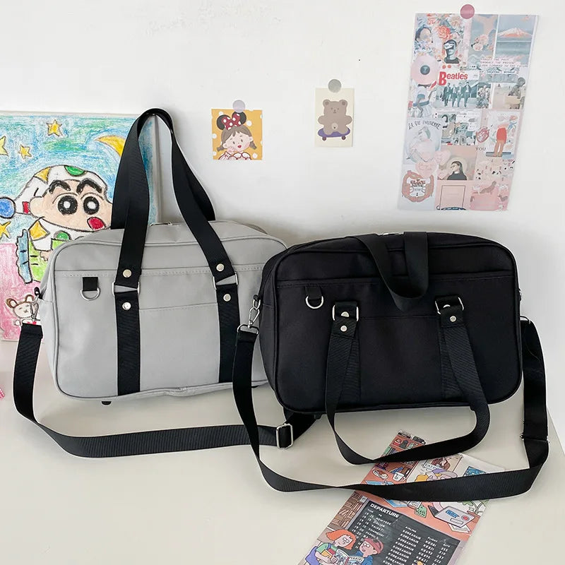 Japanese High School Student JK Uniform Bag Large Capacity Shoulder Bag For Women Simple Itabag Handbags Girls Crossbody Bags