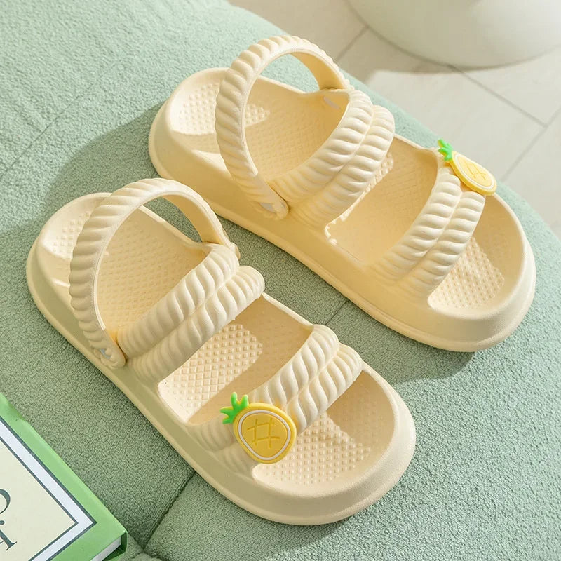 Women Slipper Clog Sandals Strawberry Fruit Cute Cloud Summer Flip Flops Beach Slides Home House Casual Cherry Shoes Flat Female