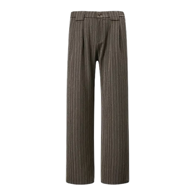 Pinstripe pleated pants