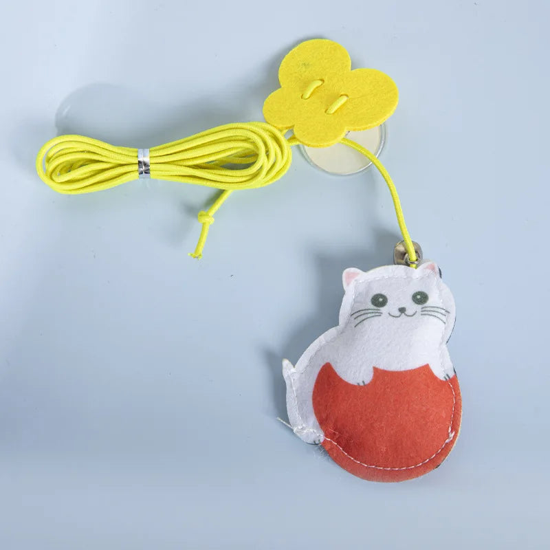 Fun simulation of mouse and cat toys, cat, kitten, rope, mouse, caterpillar, interactive toy, telescopic hanging door, pet toy