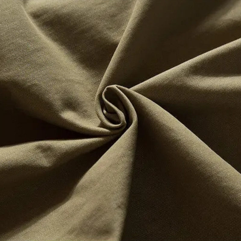 Barrel pleated pants with elastic waist