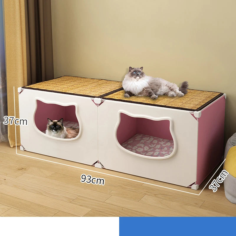 Cat Bed Detachable Cat Hiding House Comfortable Small Dog Nest Washable Cave Cats Beds Pet Supplies