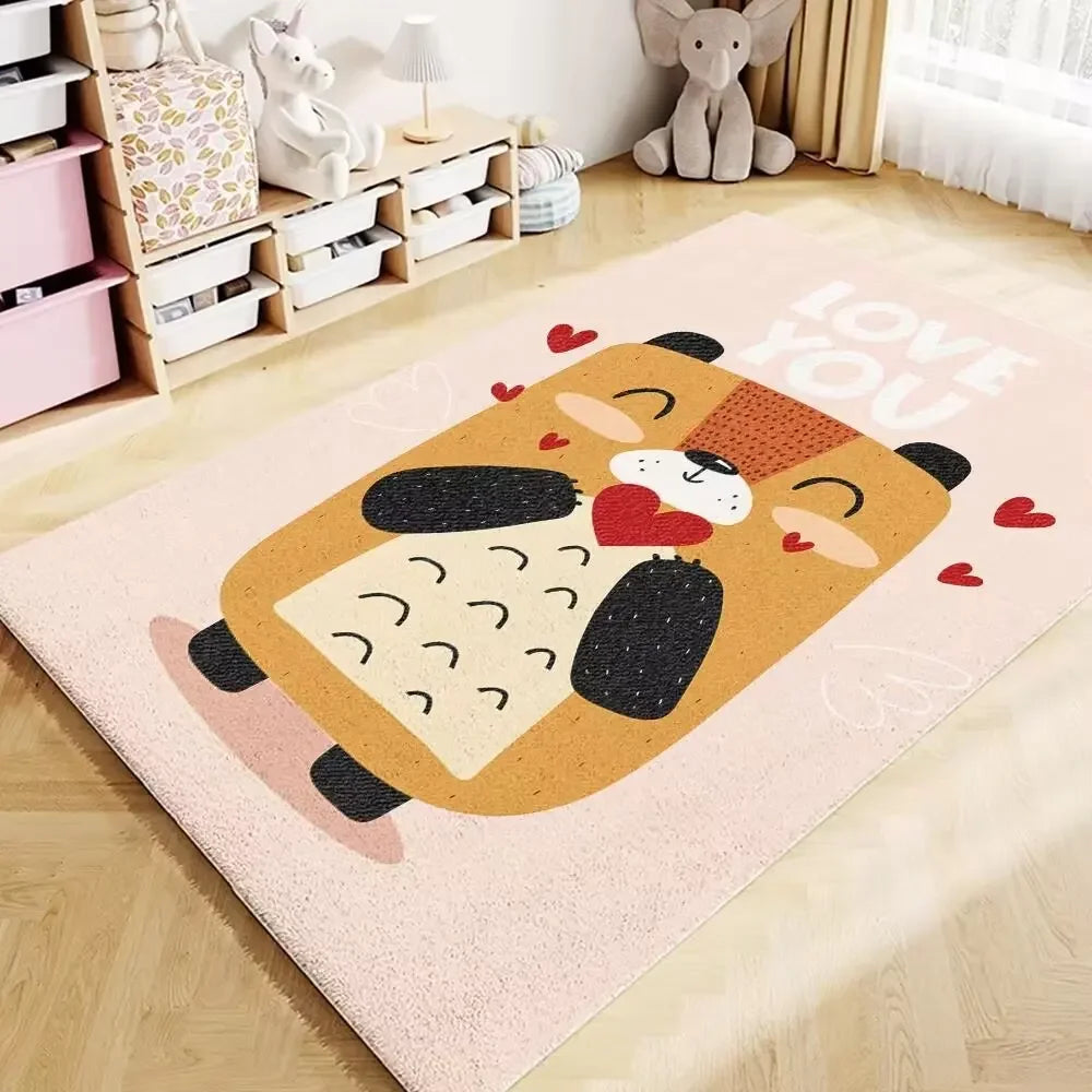 Living room cartoon carpet children's room carpet imitation cashmere bed mat