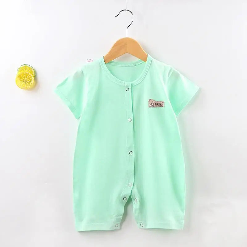 2021 Summer Tide Newborn Costume Baby Boys And Girls Onesie Pure Cotton Short Sleeve Small Girl Cute Jumpsuit Baby Romper