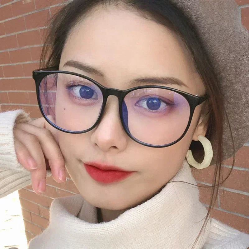 Transparent Computer Glasses Frame Women Men Anti Blue Light Round Eyewear Blocking Glasses Optical Spectacle Eyeglass