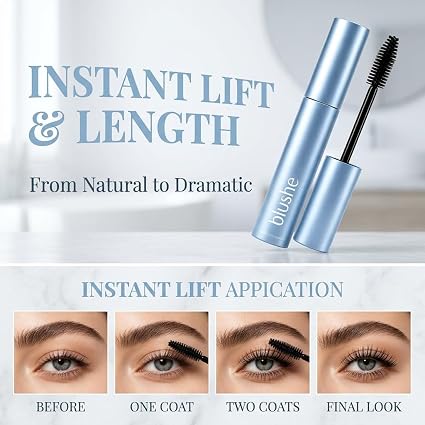 Blushe Lash Casting Mascara Korean, New Upgrade Blush Korean Mascara With Growth Serum, Volumizing & Lengthening Lash Makeup, Lash Enhancement & Regeneration, Smudge Proof & Waterproof