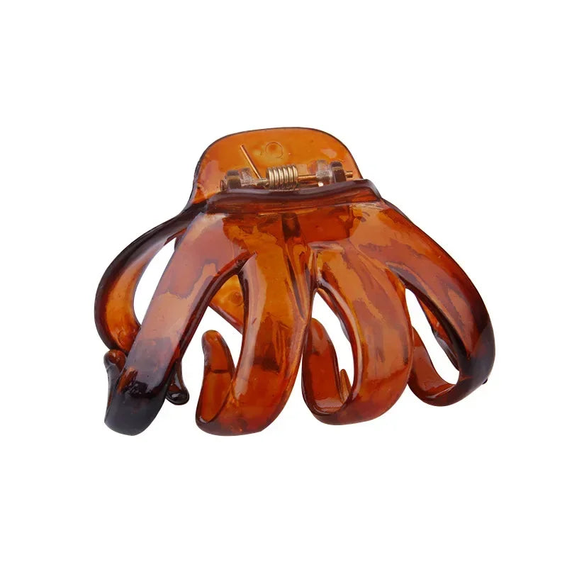 Laides Designer Octopus Hair Catch Plastic Large Spring Clip Hair Claw Clips for Women Girl Hair Accessories Headwear