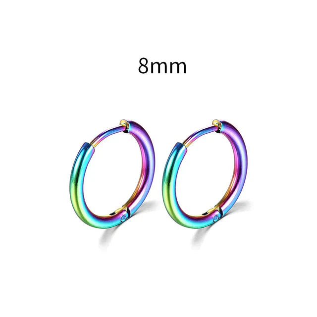 2022 Neue Einfache Edelstahl Gold Kleine Hoop Ohrringe für Frauen Männer Knorpel Ohr Piercing Schmuck Pendientes Hombre Mujer