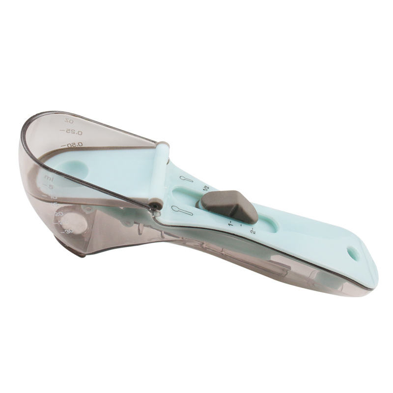 Plastic Measuring Spoon Set of 2 Adjustable Measuring Spoon Measuring Cups Plastic Measuring Spoon Measuring Cup Set with Scale Kitchen Tools