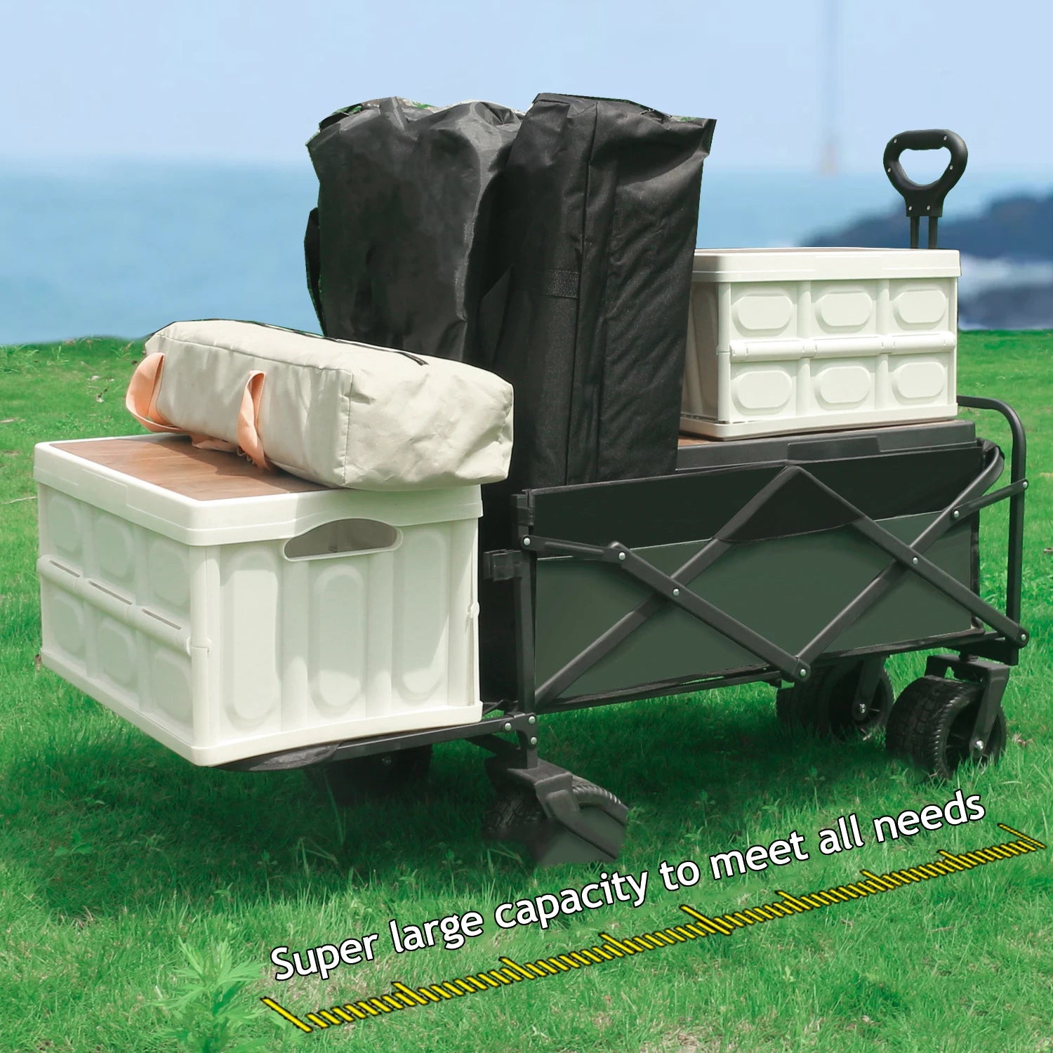 Foldable Camping Cart Garden Outdoor Carts