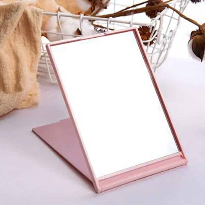 Portable LED Light Makeup Mirror Vanity lights Compact Make Up Pocket mirrors Vanity Cosmetic hand folding led Mirror lamp