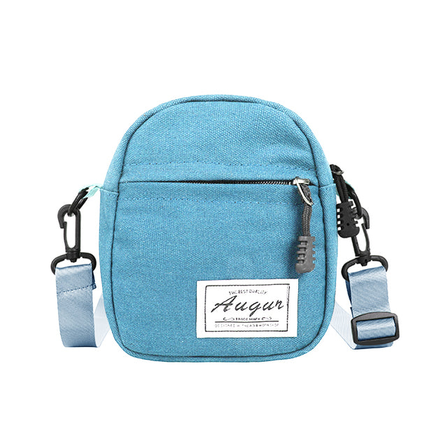Women Cartoon Print Shoulder Bag Cute Canvas Bag Contrast Color Crossbody Girls Kawaii Phone Purses Ladies Small Square Handbag