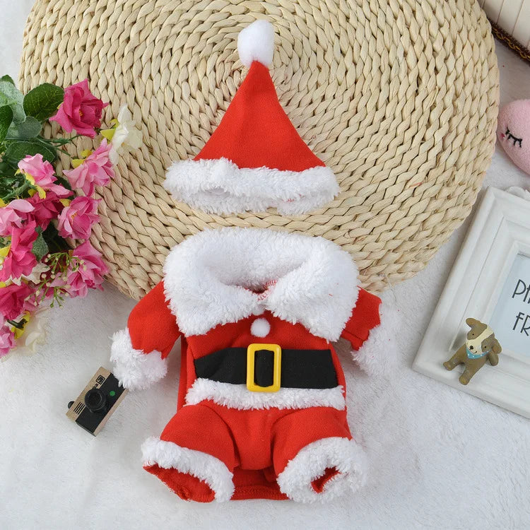 Pet Cat Christmas Clothes Winter Warm Costumes Funny Santa Claus Dressing Up Jackets Kitten Dog Xmas New Year Party Outfits Gift