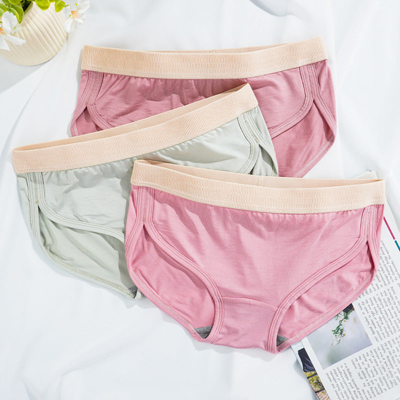 Solid color underwear women's underwear slim briefs simple breathable fashionable women's briefs underwear