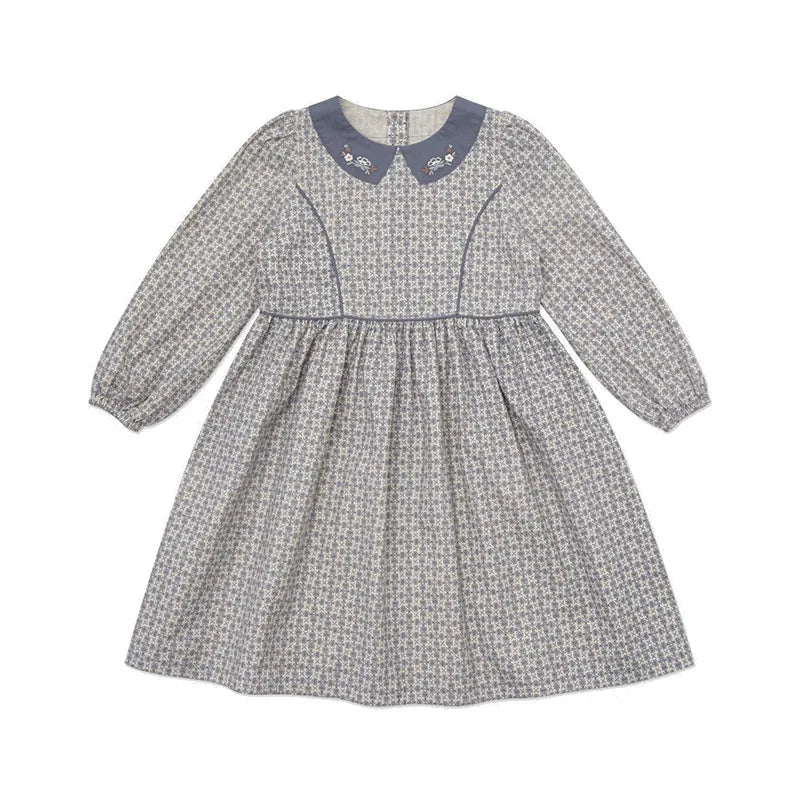 Girls Dress 2024 Autumn Printing Fashion Children Dress Cotton Thickened Warm Girls Jacket Cardigan Jumper Children's Clothing