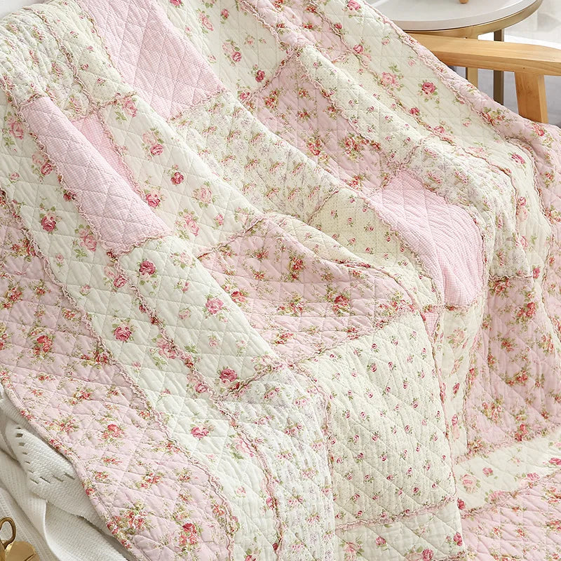 Patchwork Cotton Bed Quilt 1PC Bedspread on the Bed Coverlet for Summer Twin 150*200cm Sofa Cover Floral Quilted Blanket