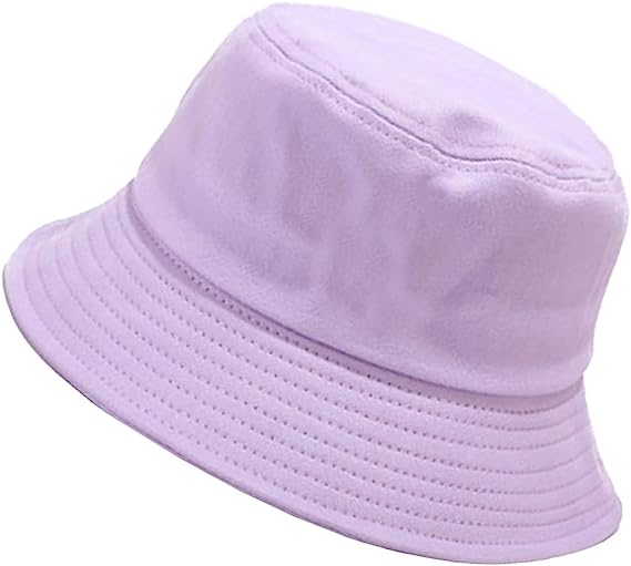 LUCKYSONG Solid Color Bucket Hat for Women Summer Beach Fishmen Hat for Lady Adult Unisex Cotton Cap…