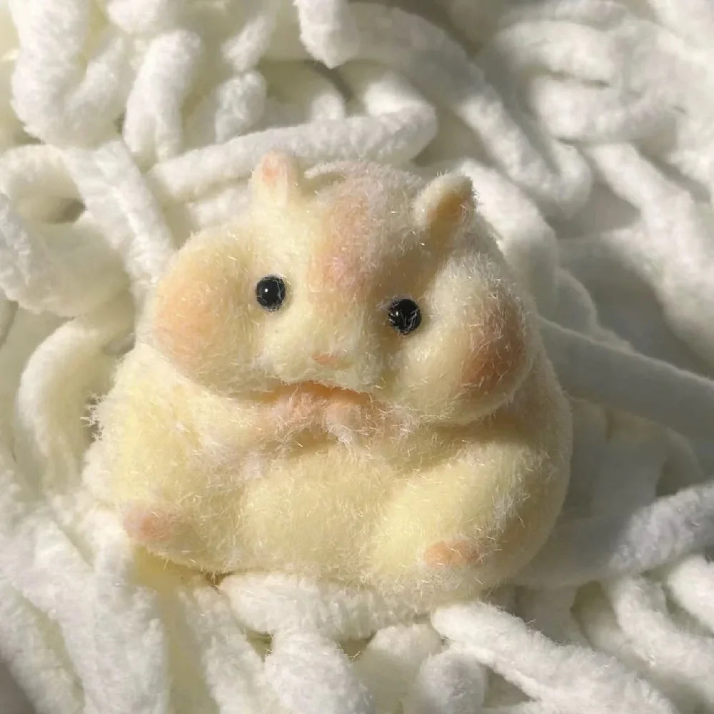 Taba Squishy Toy Mushy Silicone Mochi Toy Fuzzy Cute Hamster Handmade NEW Fidget Toy Relief  Stress Relax Gift